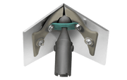 Clip-on corner trowel -